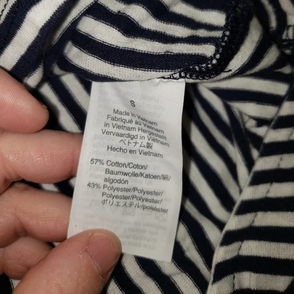 🧡𝅺j.crew Striped Open Back Top - Picture 5 of 6